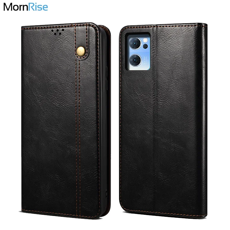 

Vintage Leather Flip Cover For OPPO Reno 7 7SE 7 Pro 5G Wallet Case Card Stand Magnet Book Cover Luxury Casual Phone Fundas