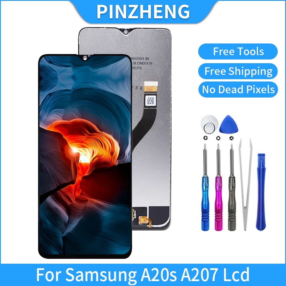 

Оригинальный ЖК-дисплей PINZHENG для Samsung Galaxy A20S, A207, A207F, SM-A207M, A2070, OLED, экран, дигитайзер в сборе, замена