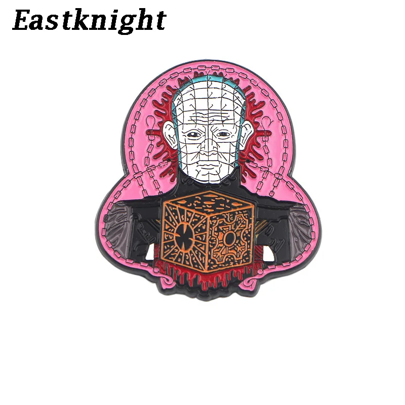 K858 Hellraiser Хэллоуин ужас металлические эмалированные булавки и броши для женщин