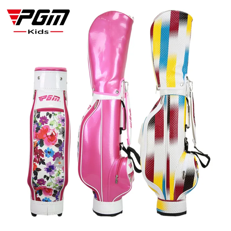 PGM Professional Children Golf Standard Bags Youth Stand Bags Waterproof PU Golf Travel Bag High Quality Accessories