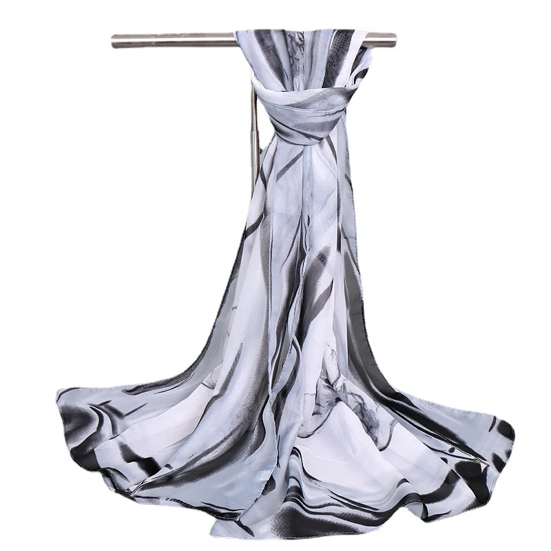 

New flower scarves Chiffon women's scarves foreign trade hot brand fashion small fresh series scarves