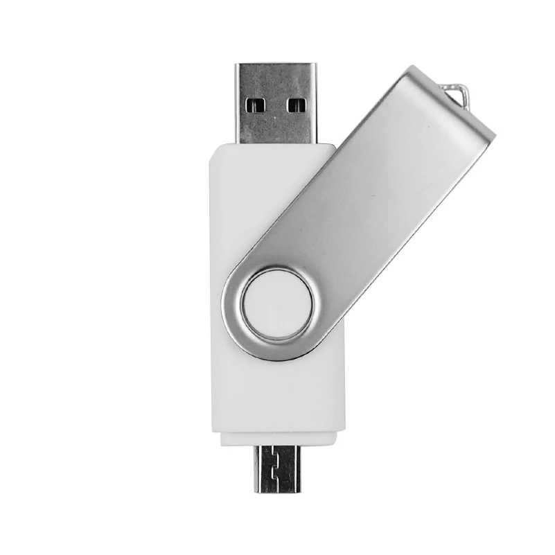 White Пользовательский логотип 10 шт. USB2.0 Usb флэш-накопитель 32 Гб OTG для смартфонов Android/ПК высокоскоростной Usb флешка 16 ГБ 8 ГБ свадебный подарок - Цвет: White