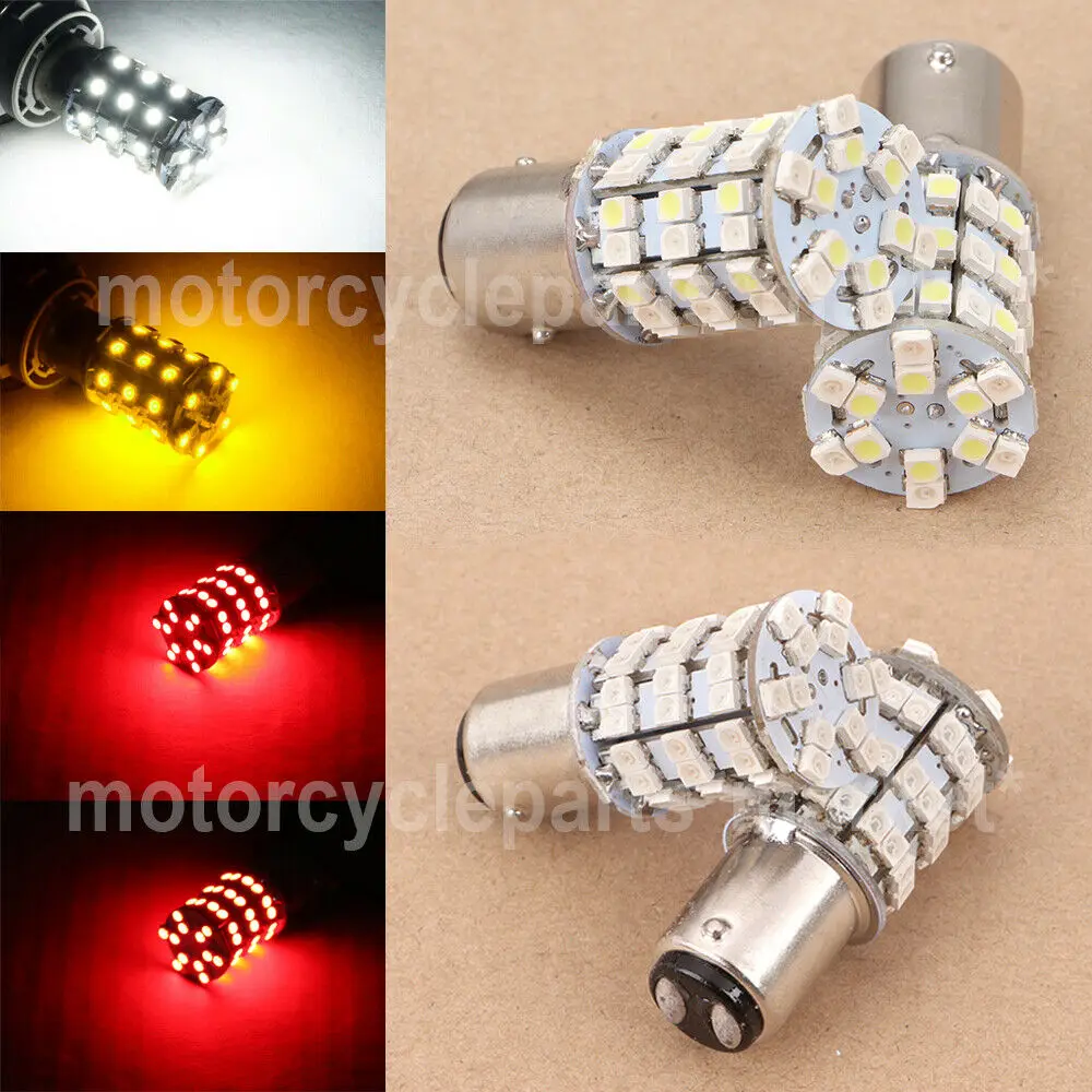 Янтарный Белый Двойной Цвет DC 12V 60 SMD светодиодный 1157 указатель поворота