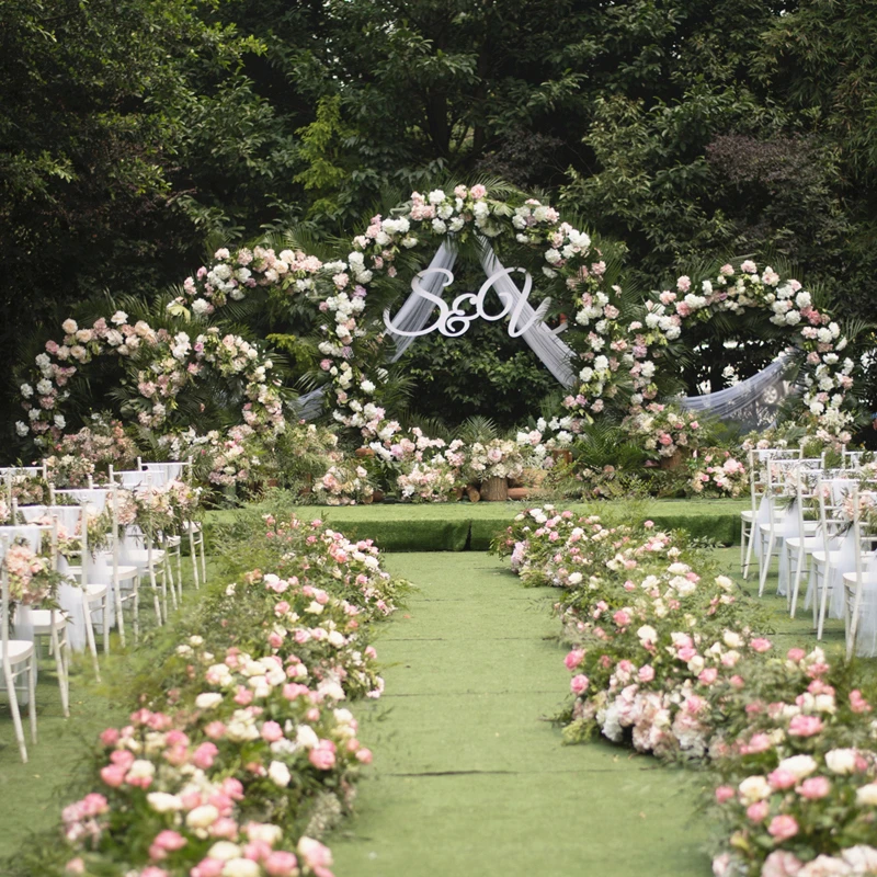 Оригинальный свадебный реквизит кованое железное кольцо арки фон цветы рамка