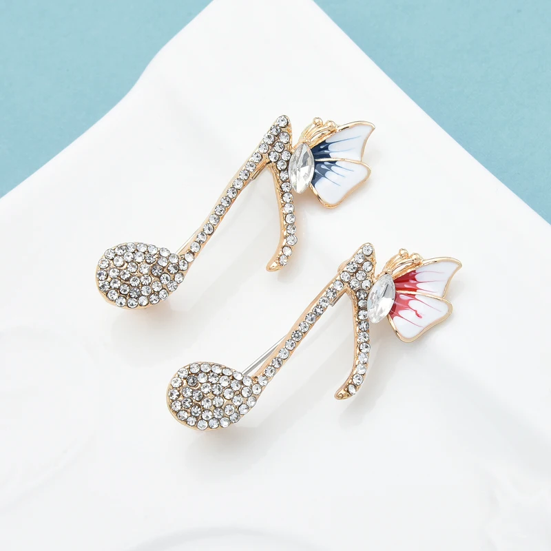 Wuli &amp baby броши в виде бабочки и музыкальных нот для женщин унисекс 2 цвета брошь на