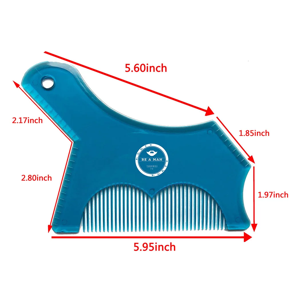 

Pocket sized Mens Beard Shaping Ruler Shaper Symmetry Trimming Comb Shaving Tool