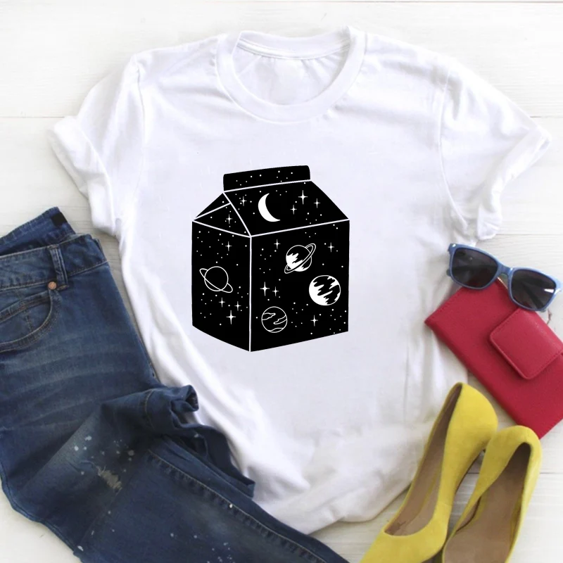 

Women Plane Travel Cute Printed Cartoon Clothing Ladies Summer T Tee Female Top Shirt Clothes Tshirt Womens Graphic T-shirt