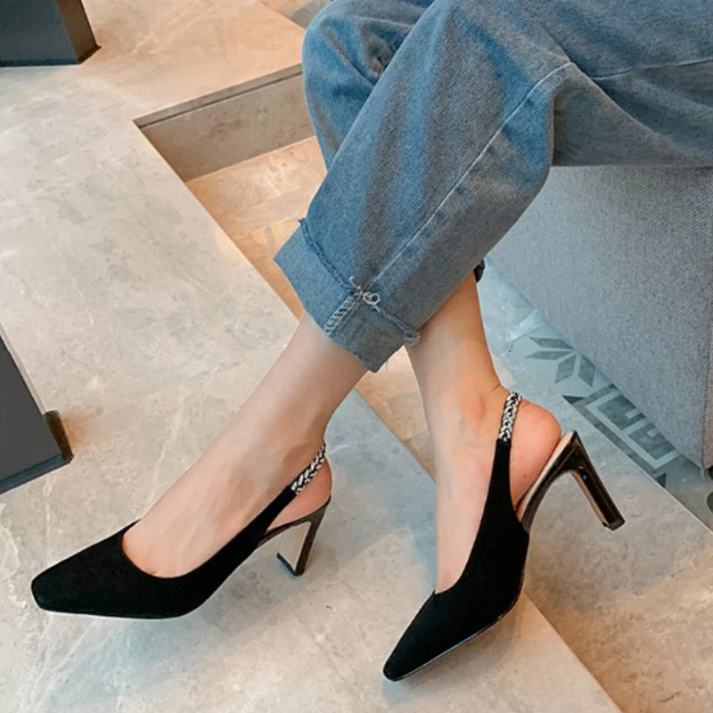 

Rizabina New High Heel Shoes Women Genuine Leather Thick Heel Women Shoes Party Ladies Footwear Size 33-39