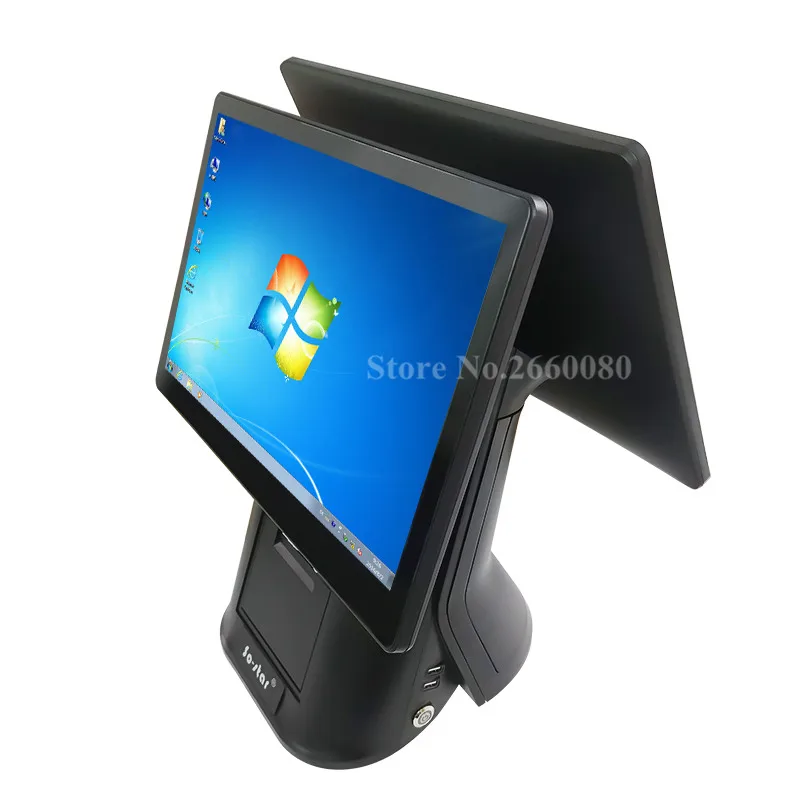 Кассовый аппарат для ресторанов и супермаркетов POS терминал с двойным жк экраном