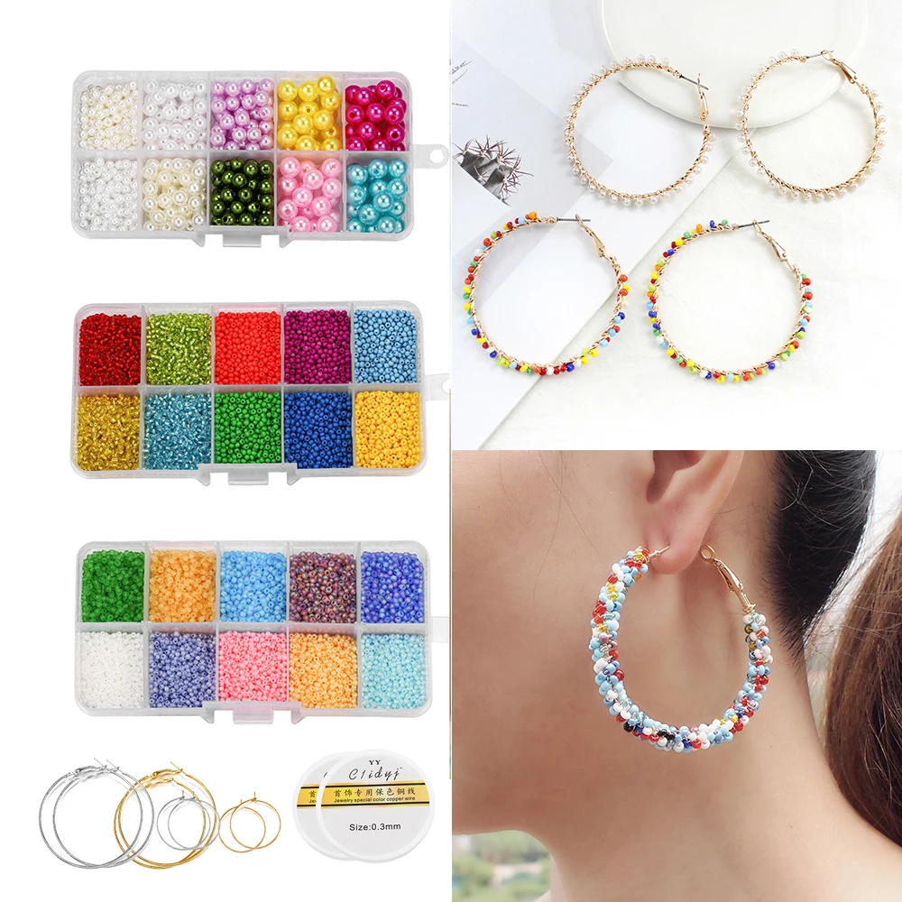 1 Набор медных бусин для изготовления ювелирных изделий браслетов сережек