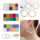 1 Набор медных бусин для изготовления ювелирных изделий, Набор для изготовления браслетов, сережек, крючков, Набор для создания украшений, аксессуары