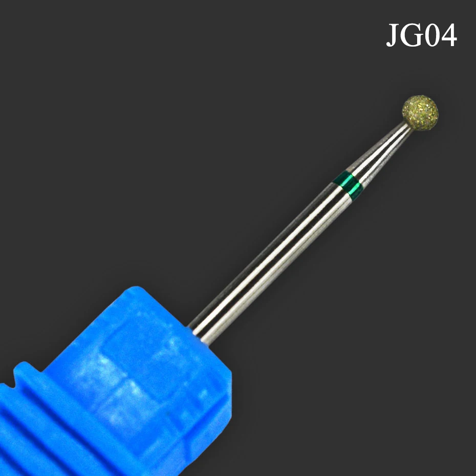 JG04 1 шт. твердосплавные сверла для ногтей 3/3" шариковые алмазные сверла для маникюра Инструменты для очистки ногтей аксессуары BE-D018D-M - Цвет: JG04