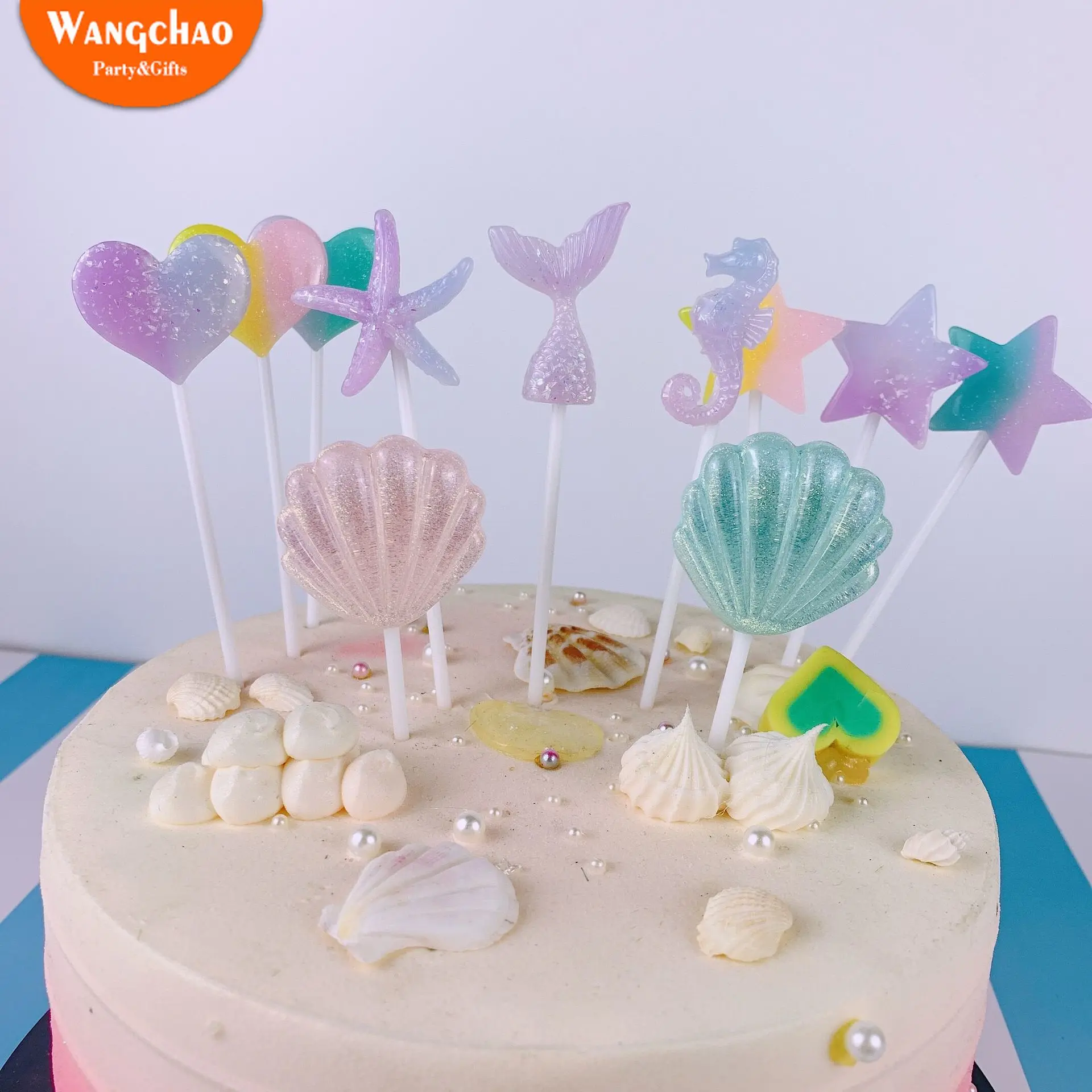 1 комплект летняя полимерная раковина для океана тема русалки торты звездное