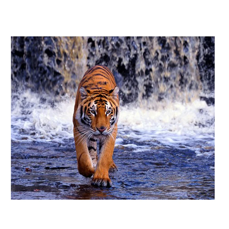 5D алмазная живопись сделай сам Водопад Тигр вышивка крестиком полная круглая