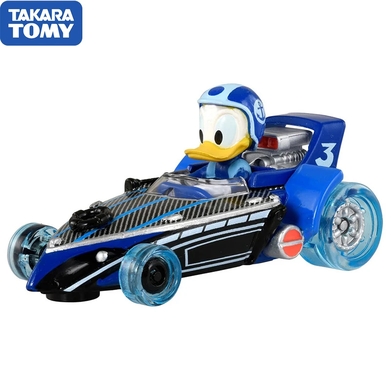 

TAKARA TOMY Anime Simulated Alloy Automobile Disaney Racing Cruiser Donald Duck Model Kids Toy Christmas Gifts