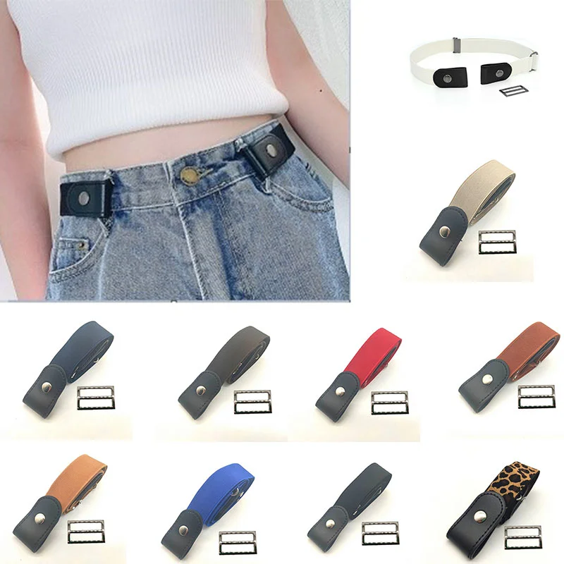 

Men Women Buckle-free Elastic Invisible Waist Belt For Jeans No Bulge Hassle Unbuckle Elastic Elastic Belt Men's Invisible Belt