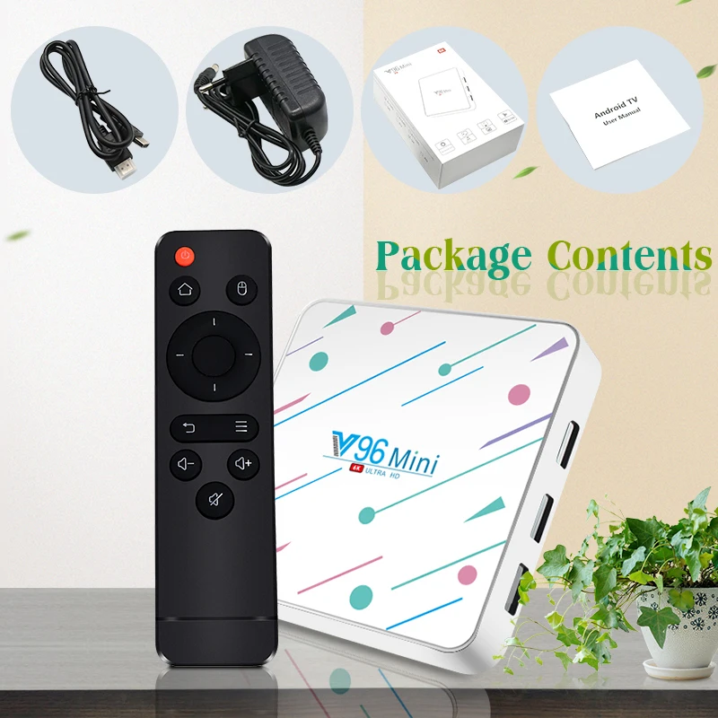 ТВ приставка V96 на Android 9 0 четырехъядерный Allwinner H6 4 ГБ 64 128 6K H.265 Wi Fi Netflix