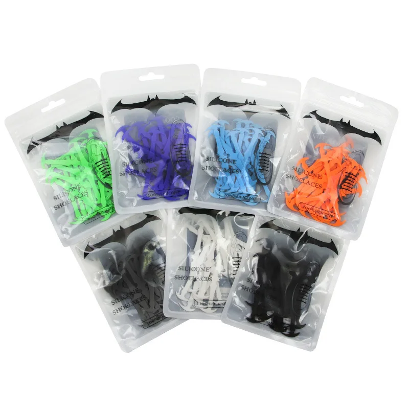 

16 pcs lazy shoelace creative new product bat shoelace casual adult lazy silicone shoelace