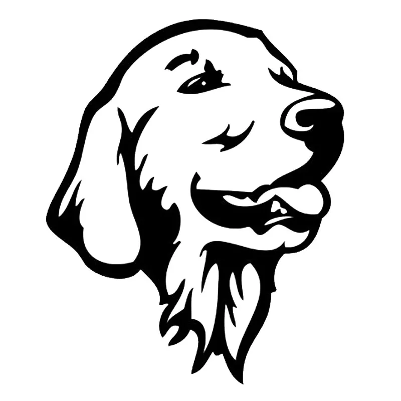 

12*15CM Golden Retriever Dog Car Bumper Stickers KK Vinyl Cute Pet Dog Decals Car Styling Decoration Accessories