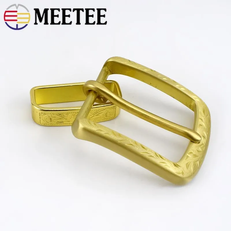 Meetee 40 мм латунная пряжка для ремня мужские пряжки 38-39 ручная работа d-пряжка