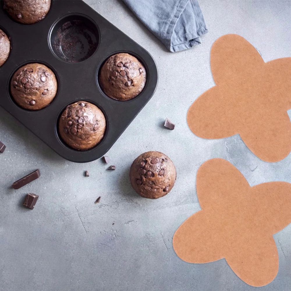 

100Pcs Kraft Paper Cardboard Holder Chocolate Tray Chocolate Compartment Tray