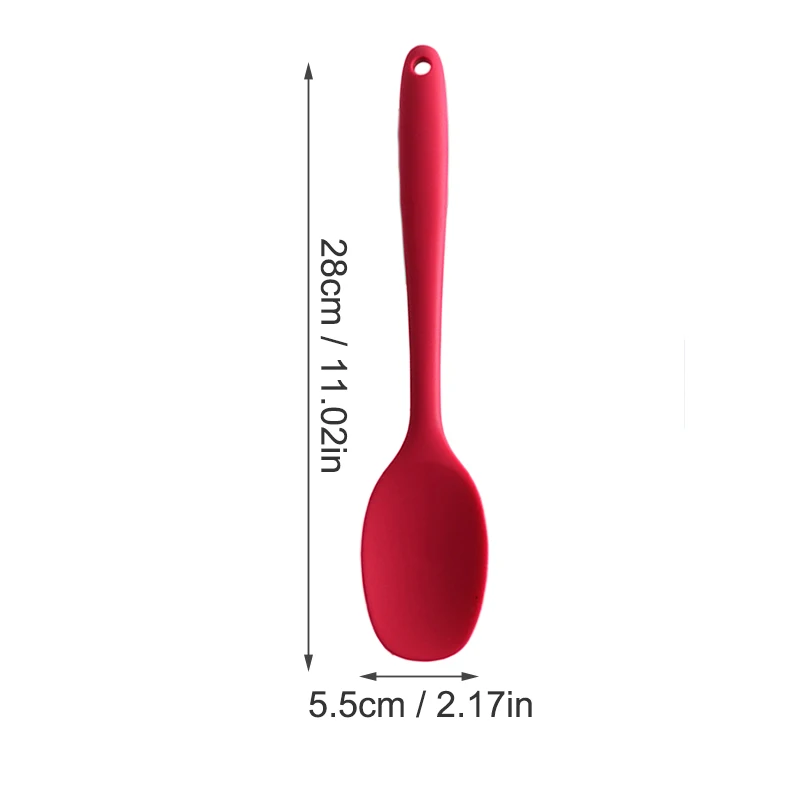 Larger Spoon MOSEKO антипригарная силиконовая лопаточка термостойкая суповая ложка-кисточка щипцы специальная кухонная лопатка кухонные инструменты посуда - Цвет: Larger Spoon