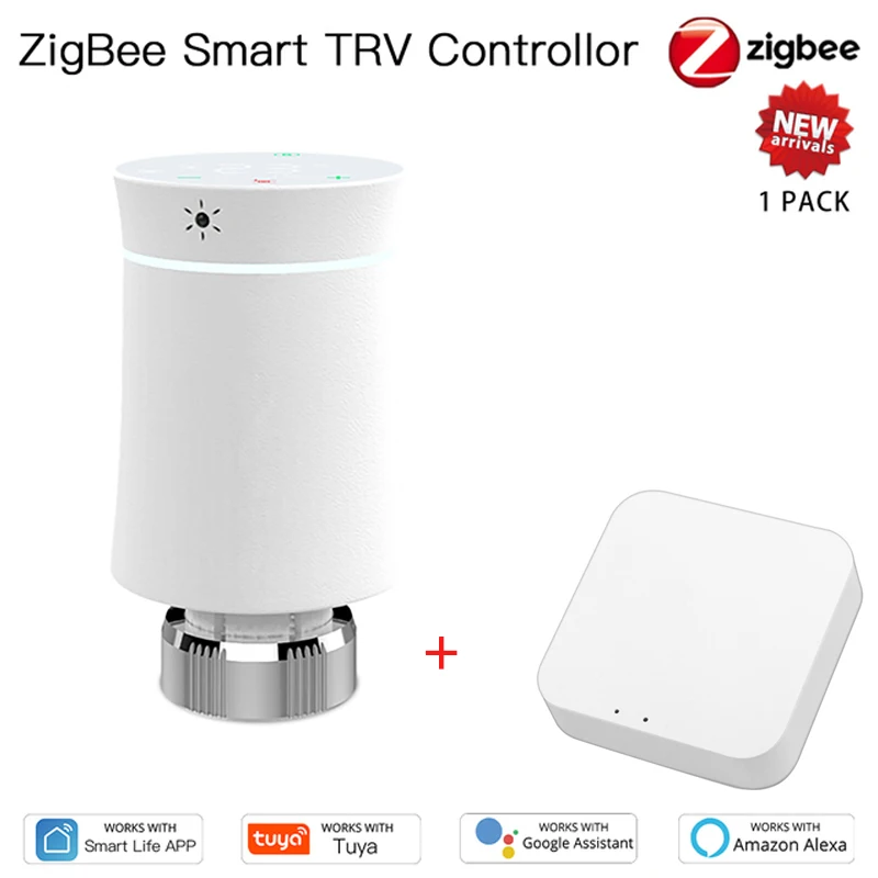 

Tuya ZigBee3.0 New Radiator Actuator Valve Smart Programmable Thermostat Temperature Heater TRV Alexa Voice Control Smart Home
