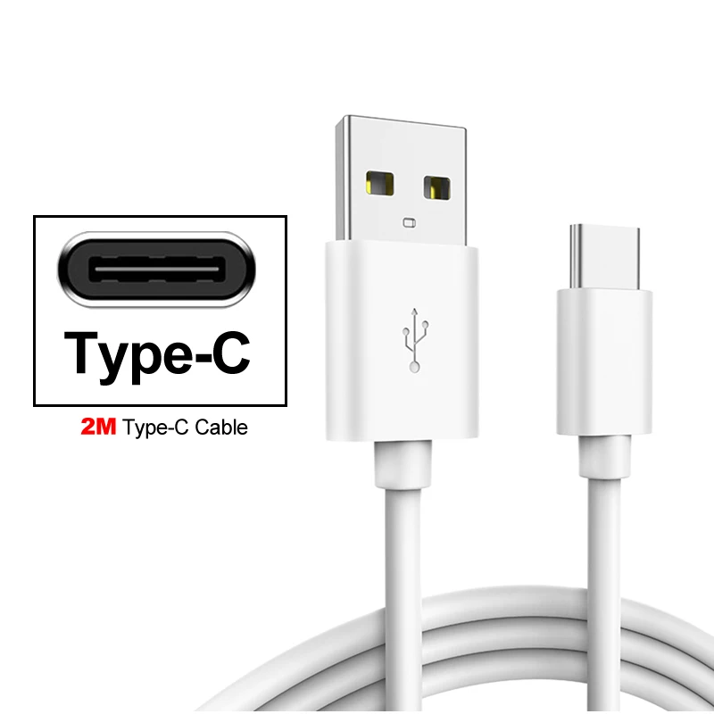 Быстро Зарядное устройство для Huawei Y3 II Y3 L02 L22 Y5 LITE Y3 CUN-U29 Y5II Y6 II компактный Тип-C Usb Дата-кабель для быстрой зарядки - Тип штекера: 2m Type-C Cable