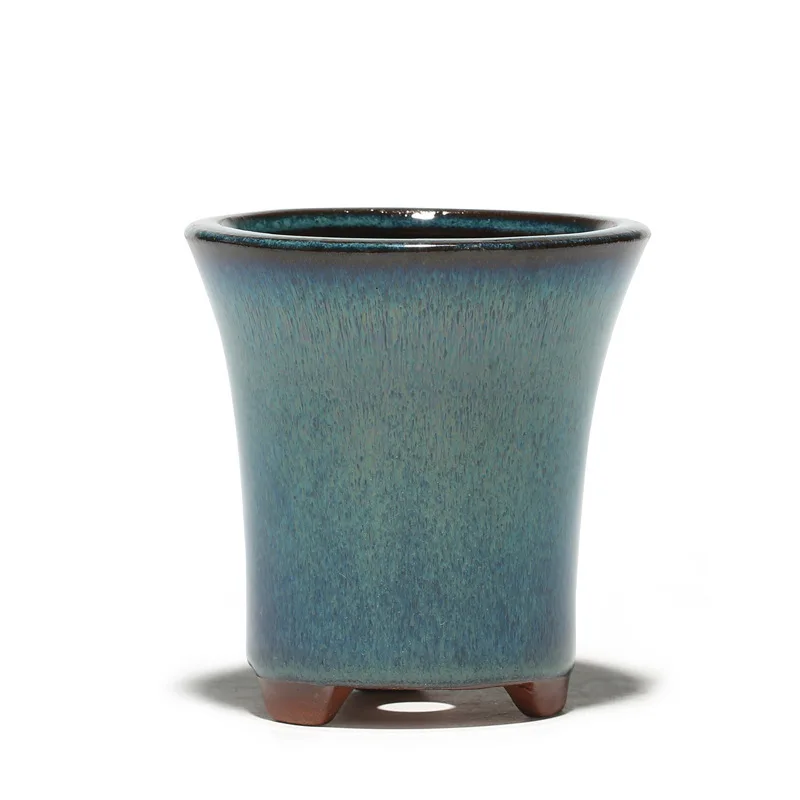 Lychee Life китайские керамические горшки для цветов темно-зеленые глазурованные