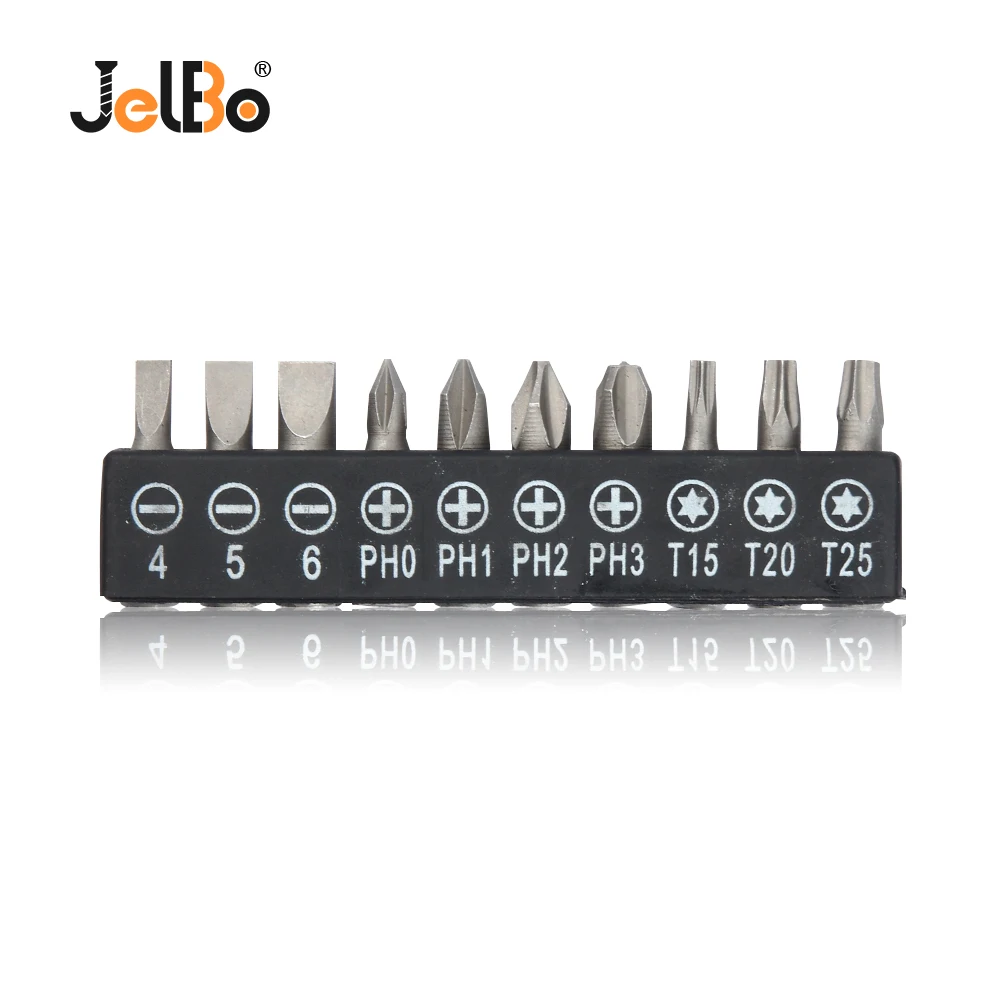 JelBo 10 шт. электрическая отвертка из легированной стали набор многофункциональных