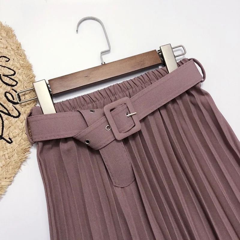 Юбка женская плиссированная длинная элегантная многоцветная трапециевидная