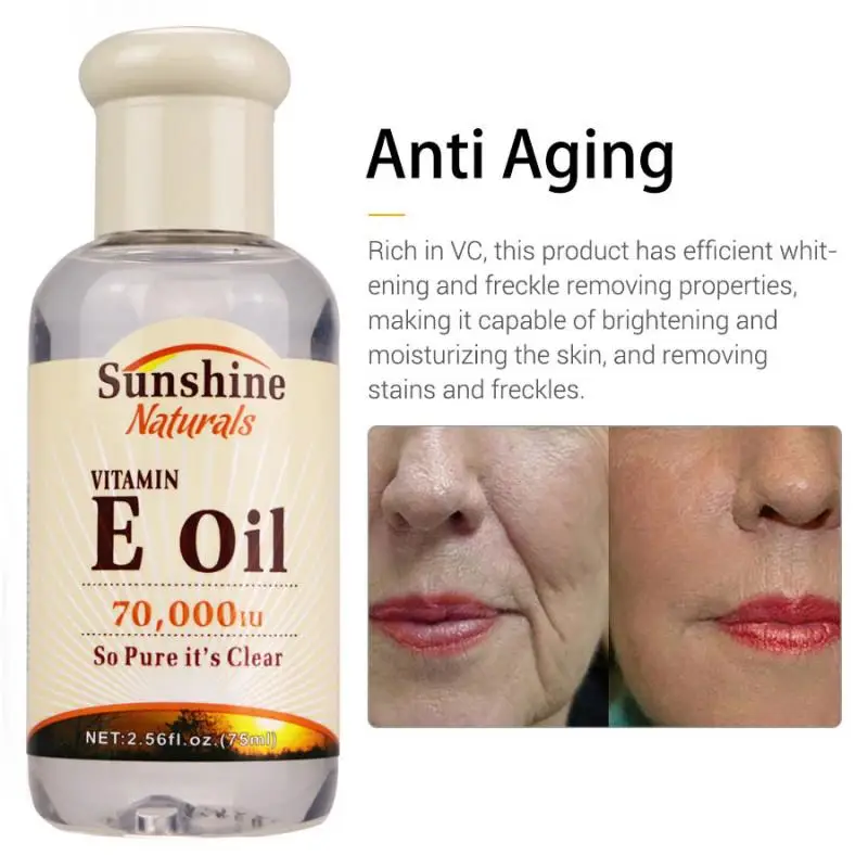 Эфирное масло для ухода за кожей Sunshine Naturals витамин Е жидкость 70000iu 2 5 унции