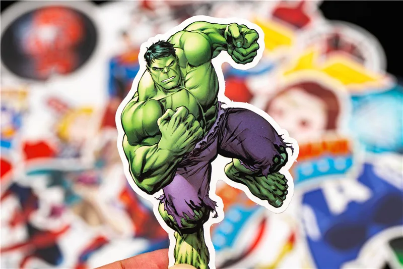 63 шт Marvel Мстители супер наклейки Герои шаблон стикер для скейтборда гитара багаж мотоцикл автомобиль телефон ноутбук стикер