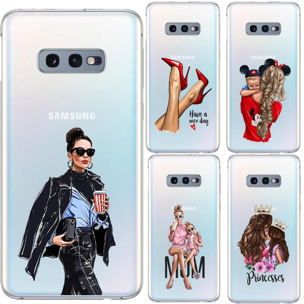 Супер черный коричневый чехол для телефона модный ТПУ Samsung Galaxy S5 S6 S7 Edge S8 S9 Plus S10 S10E