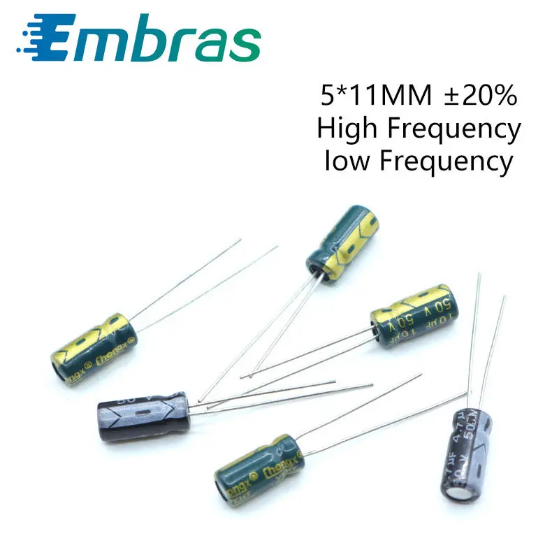 Высокочастотный алюминиевый электролитический конденсатор 5*11 с низким ESR