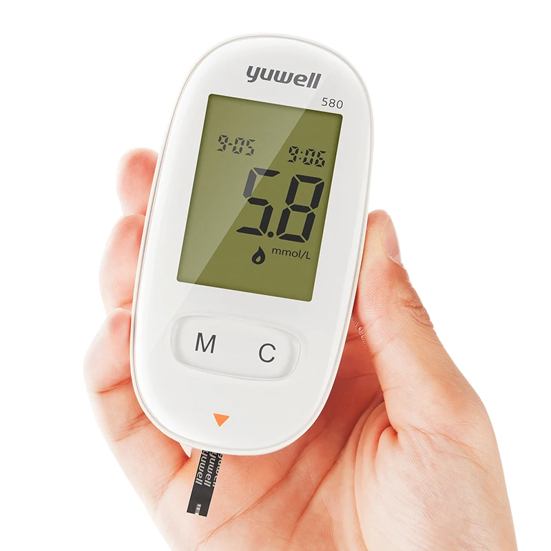 Глюкометр YUWELL 580 с тестовыми ланцетами 100 шт. медицинское устройство для
