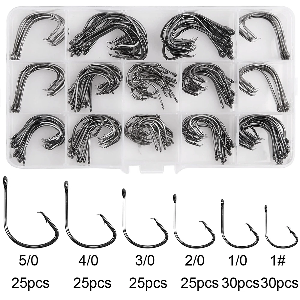 160 шт./кор. офсетная круг бронзовых морских рыболовных крючков из
