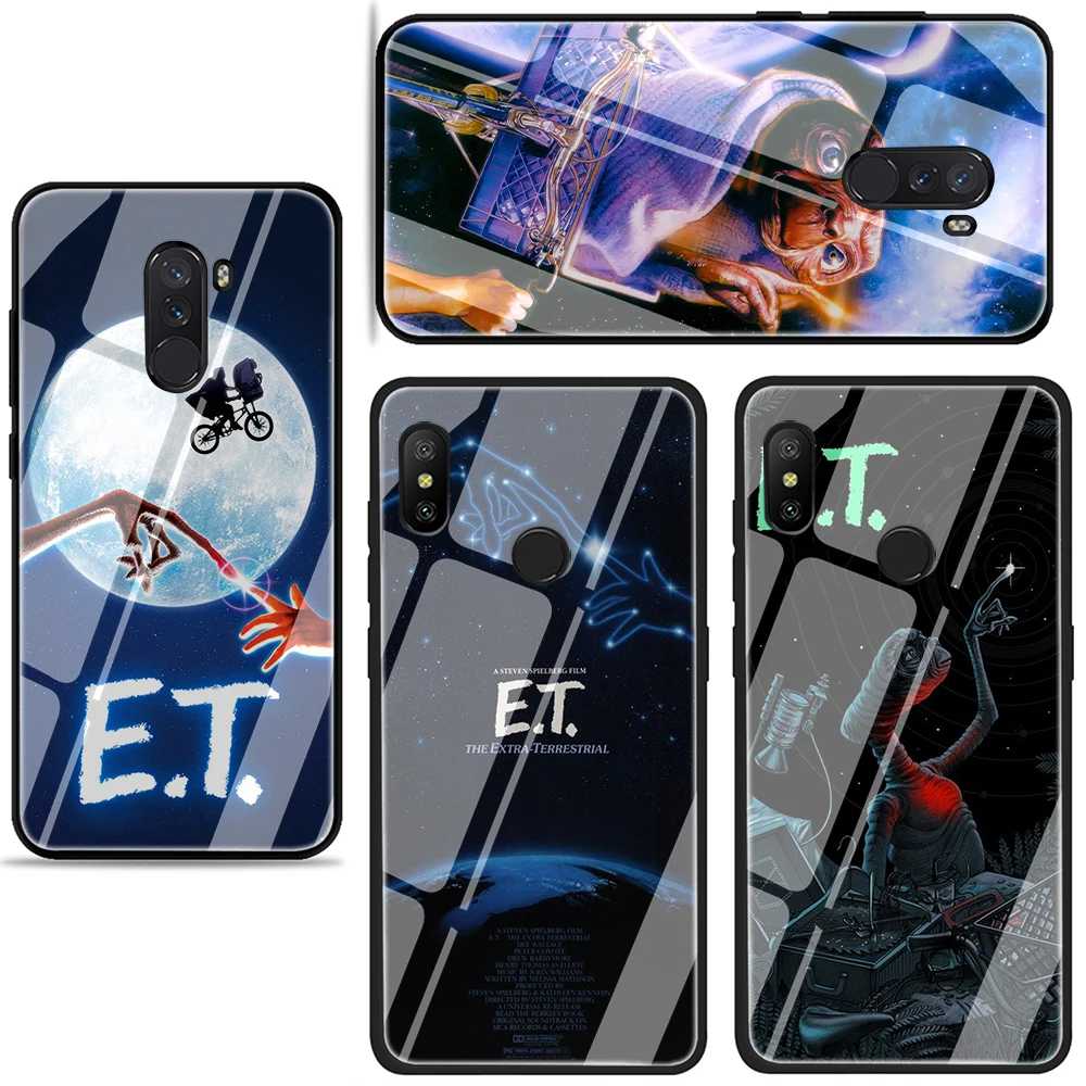 E.T. Чехол из закаленного стекла для телефона Xiaomi Mi 8 9 A1 5X A2 6X Redmi 4X 6A Note 5 6 7 Pro Pocophone F1 |