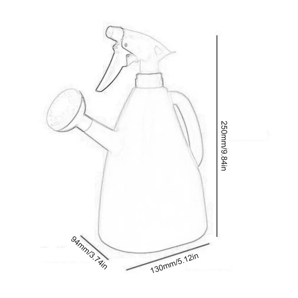 

Multi-Purpose 2 In 1 Watering Can Garden Green Plants Indoor Bonsai Spray Bottle 1L 4 Colors Adjustable Spray Water Kettle