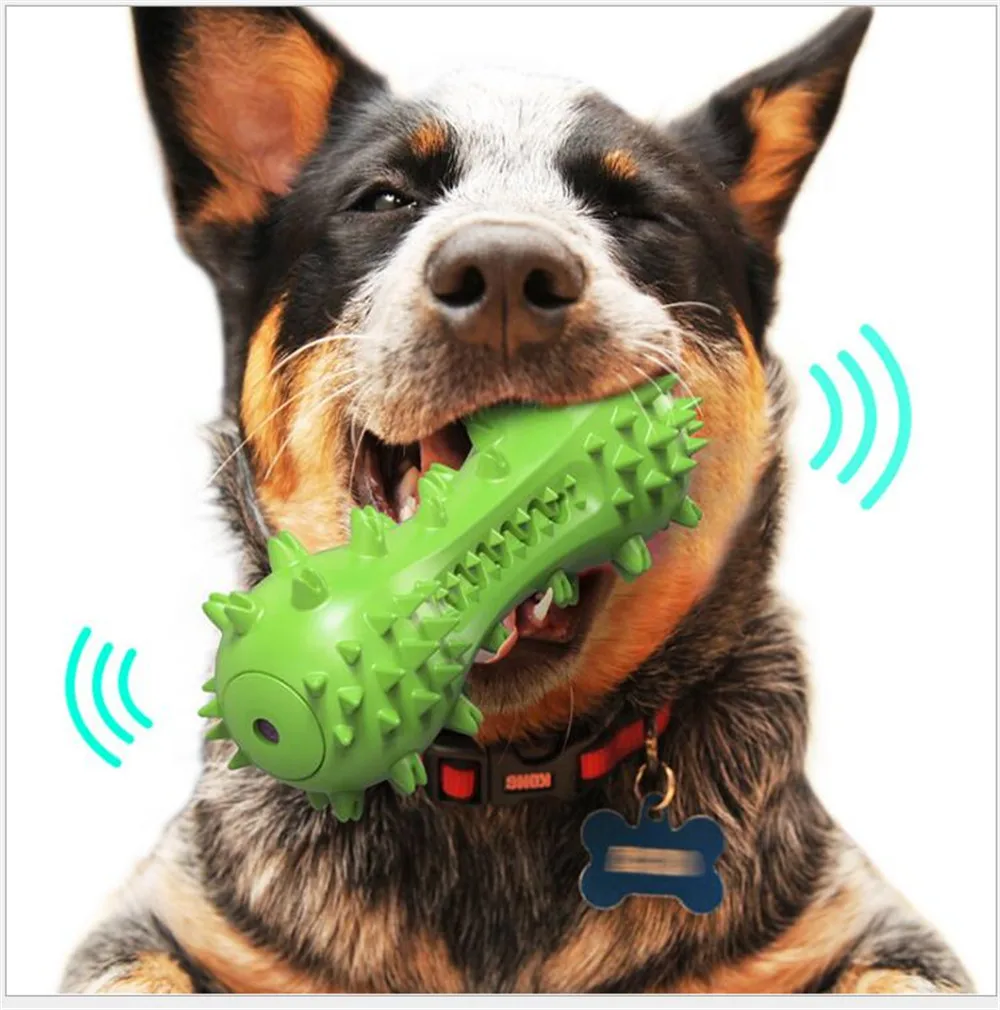 Juguete masticable para cachorros de goma Natural para perro, juguetes que aman juguete con quirrido, interactivo, resistente a las mordeduras, Juguetes para perros de limpieza para perros, N08-0