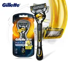 Мужская бритва Gillette Fusion Proshiled Flexball, нескользящая ручная бритвенная ручка, 5-слойные лезвия для бритья, триммер, сменные мужские кассеты t