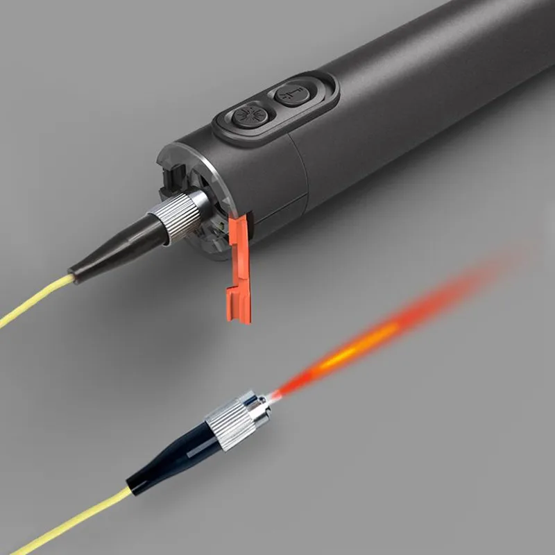 DHL Free Shipping TriBrer USB Charging 10km red fiber pen rechargeable 20mW red light source test polishing pen 30mW VFL 1800mAh