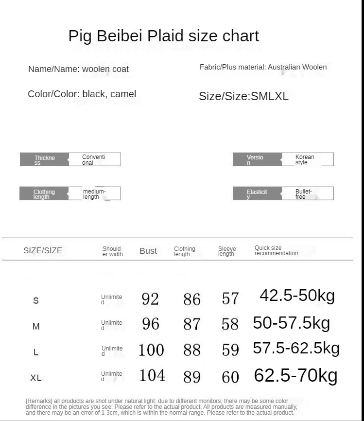 

Medium Black Fashion Coat Cashmere Polyester Winter Oversize Korean Woman Jacket Coat Waist Abrigos Woman's Clothes EK50DY