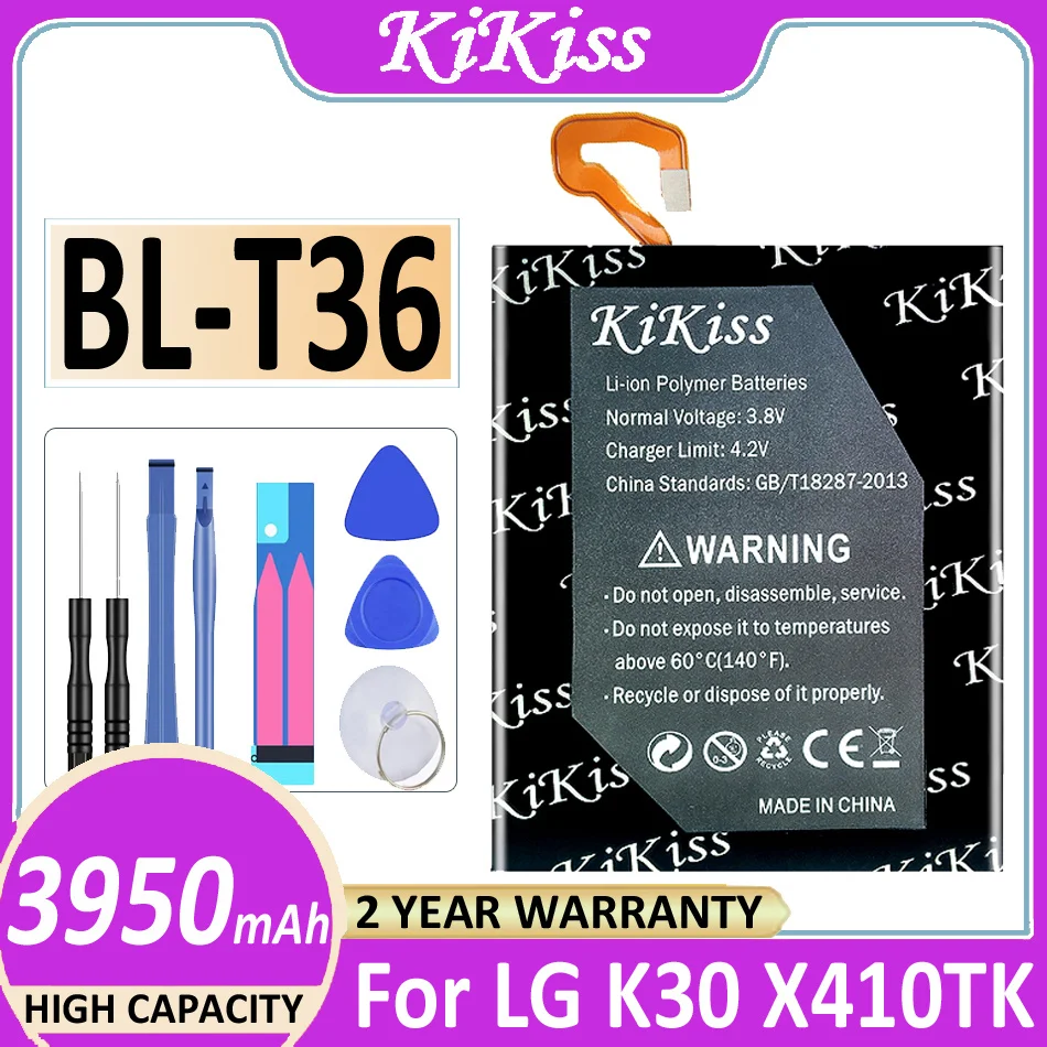 

Original KiKiss Battery BL-T36 3950mAh For LG K30 X410TK Bateria
