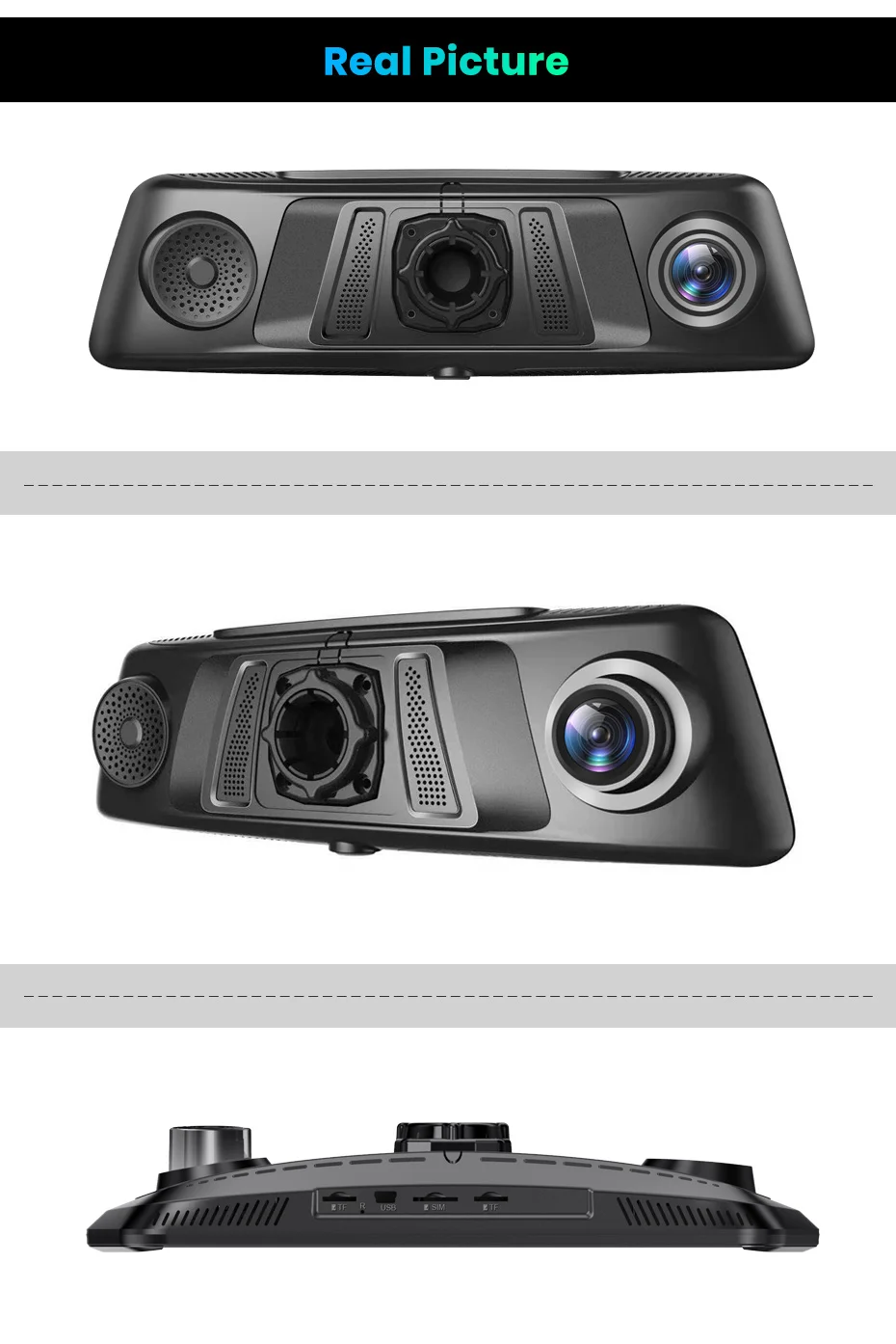 Junsun Восьмиядерный 4G 4 канальный ADAS Android автомобильный видеорегистратор Dashcam 1" зеркало заднего вида gps WiFi FHD 1080P видеорегистратор заднего объектива