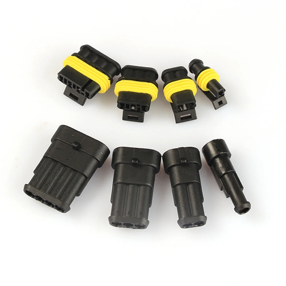 

1/2/3/4 Pin 26 Sets Car Electrical Wire Connector Truck Harness 300V 12A Wholesale Dropshipping 352Pcs HID Waterproof Connectors