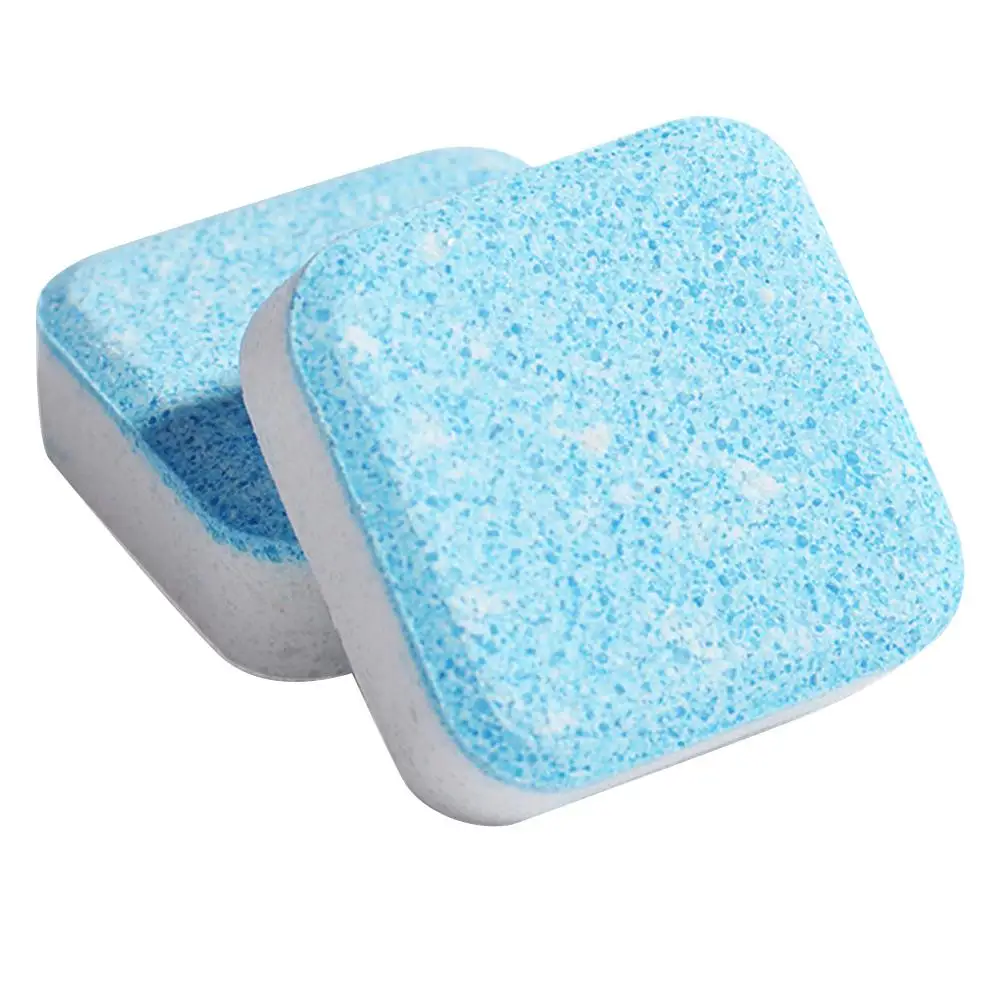 30pcs dishwasher cleaner strong descaling detergent oil stain removal double colors cleaning tablets kitchen accessory free global shipping