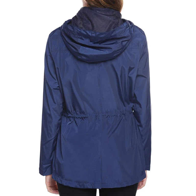 Водонепроницаемая Женская куртка легкие пальто плащ с капюшоном уличная