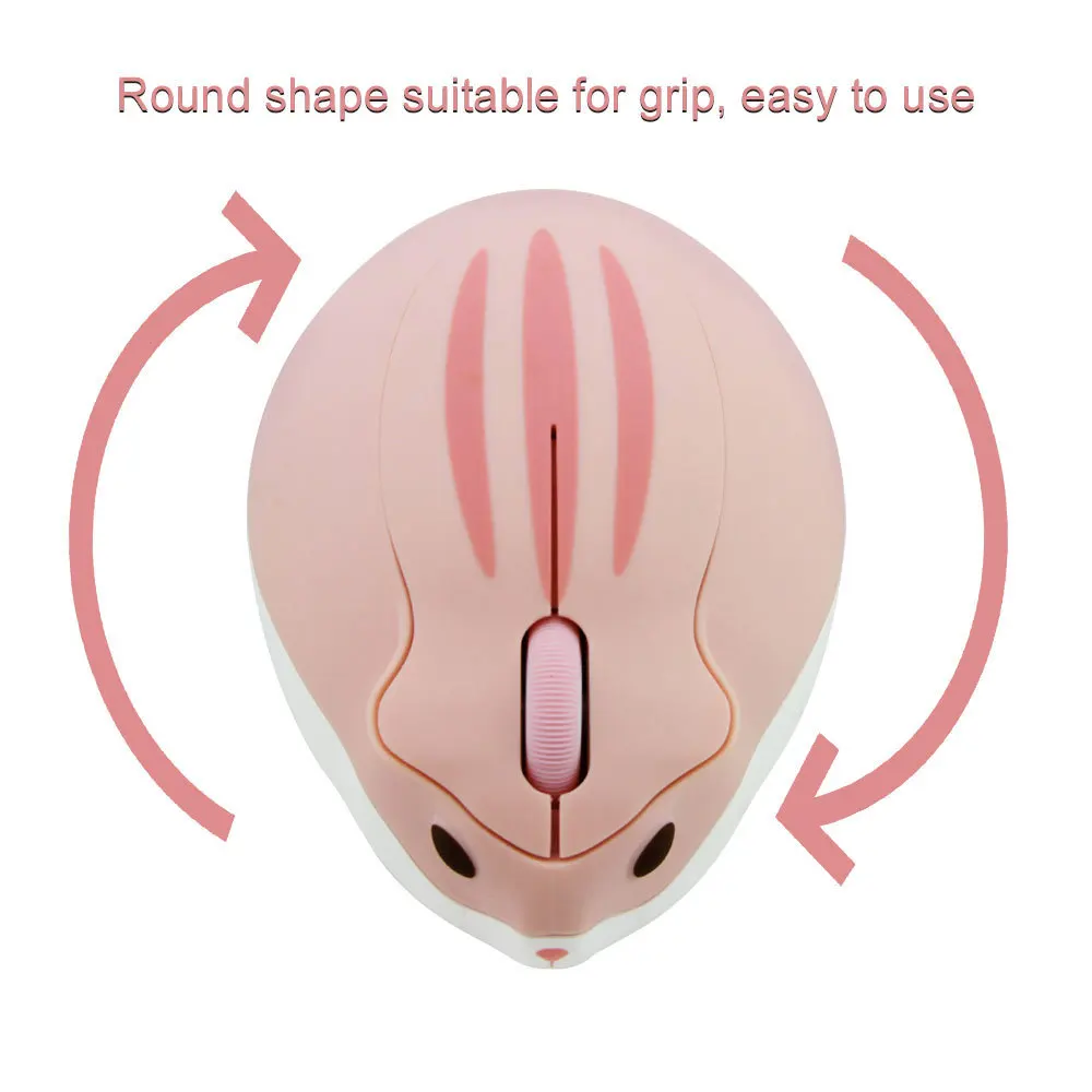 Милая мультяшная розовая беспроводная мышь USB оптическая компьютерная мини-мышь