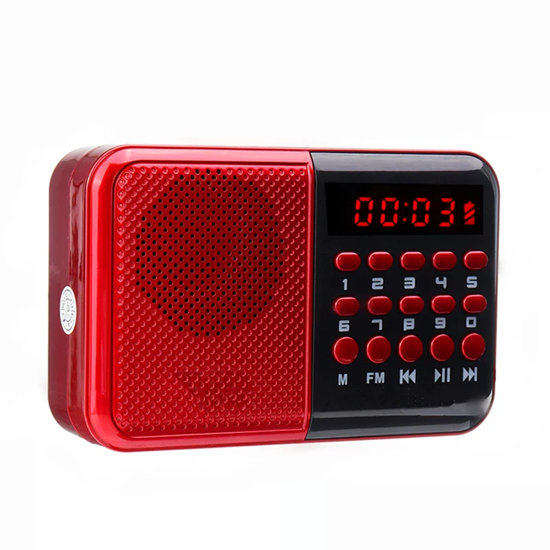 Мини портативное радио цифровое FM TF-карта mp3-плеер динамик USB перезаряжаемый со